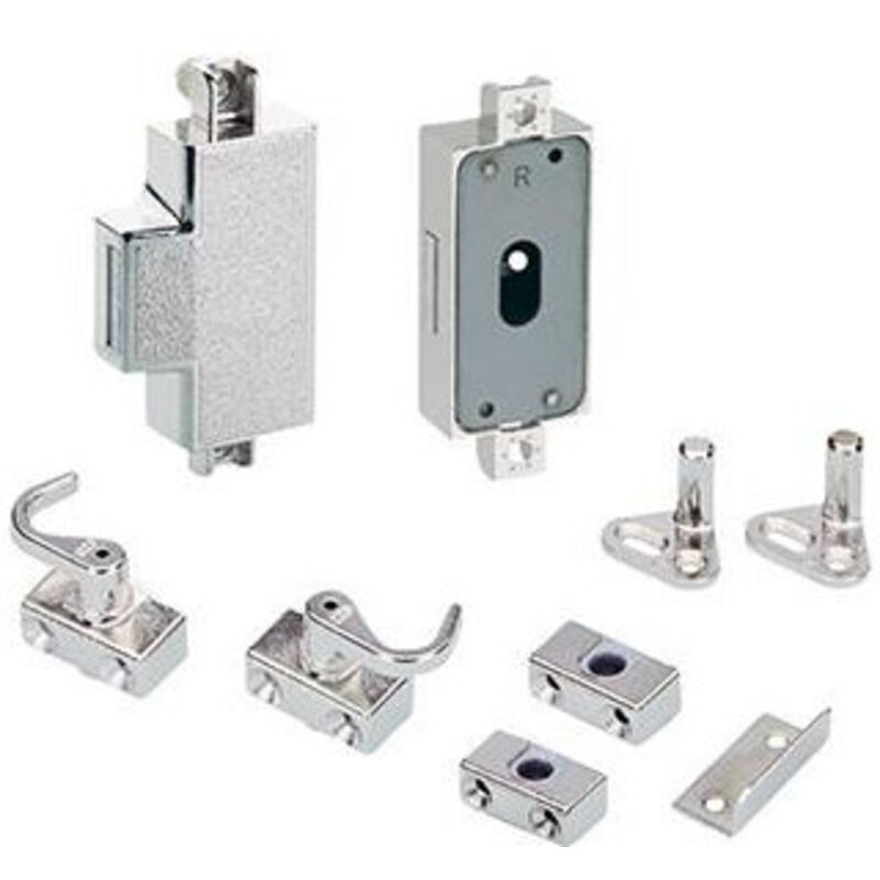 Serrure espagnolette.72213D15 Métal nickelé