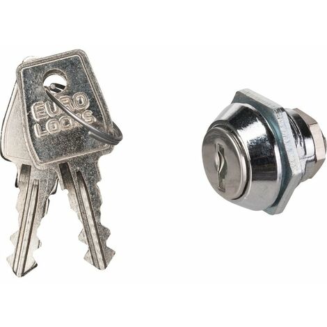 Serrure Euro Locks F004 sans came – Capacité de serrage 6 mm – Rotation droite et gauche – Livrée avec 2 clés – Grappin Annat