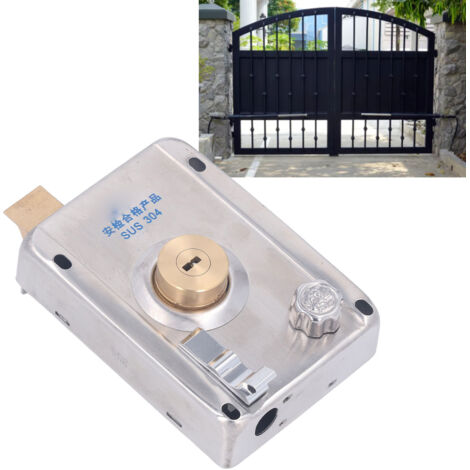 Serrure Extérieure avec Clés 304 Acier Inoxydable Anti-Vandalisme Porte Serrure Deadbolt Sécurité Maison [Serrure Porte] + [Serrure Externe] + [304 Acier Inoxydable] + [Anti-Vandalisme Sécurité]