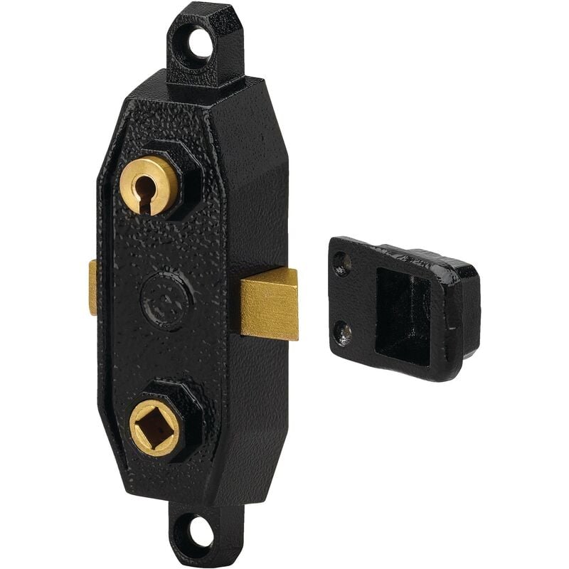 Serrure monopoint en applique gollot 7570 droite clé à gorge finition noir Metalux F675701000