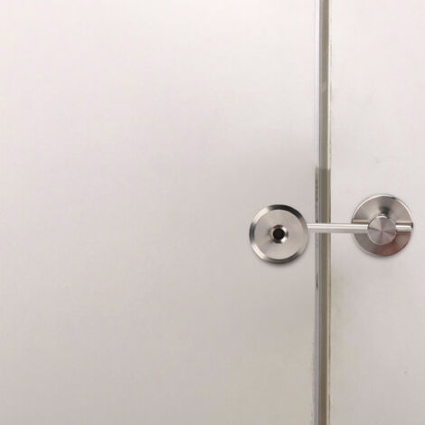 Serrure indicateur pour WC / Toilette publique avec voyant « Libre » / « Occupé » - Zinc et Stainless Steel 110x52mm