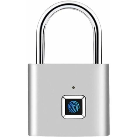 Serrure intelligente d'empreintes digitales, serrures à combinaison, cadenas d'empreintes digitales, cadenas, dispositif antivol en métal de chargement USB Cadenas de sécurité sécurisé pour la maison