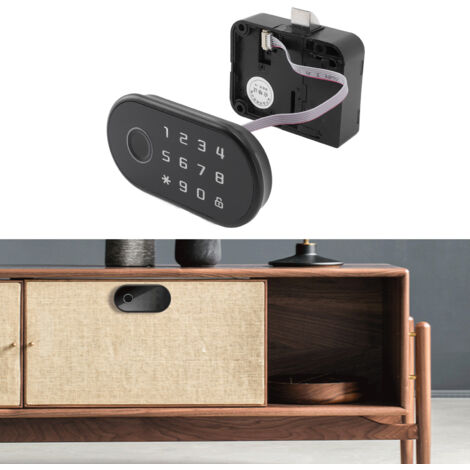 [Serrure Intelligente] + [Innovatec] + [MultiSecure Pro] + [Porte Cabinet Biométrique] + 3 Modes d'ouverture (empreinte/mot de passe/clé USB) pour bureau et maison, avec ABS et zinc.