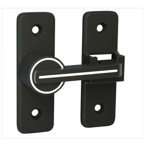 Serrure intérieure éclairée pour porte coulissante (180°), loquet à crochet 180° pour portes battantes, verrou antivol avec boucle de verrouillage