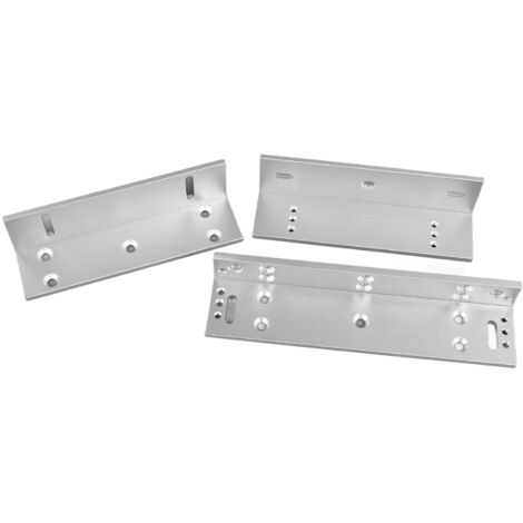 Serrure magnétique 180kg haute sécurité, finition élégante avec supports Z et L pour portes de bureaux, hôtels et bâtiments professionnels.