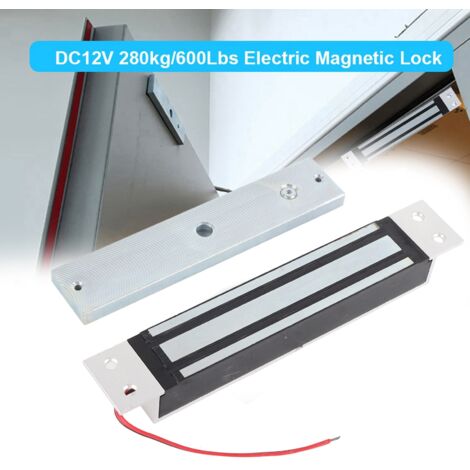 Serrure magnétique 280kg 12V à contact normalement fermé (NC), pour système de contrôle d'accès et porte sécurisée.