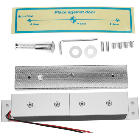 Serrure Magnétique Cachée Sans Cadre 280kg/617lb 12V pour Porte Bois Métal – Accessoires Aluminium Alloy Électrogalvanisé