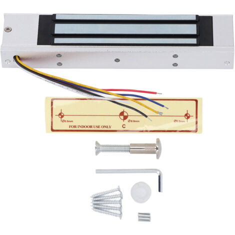 Serrure magnétique électrique, 180KG, 350lbs, DC 12V, Mode NC, électro-aimant à cinq fils pour système de contrôle d'accès à une porte