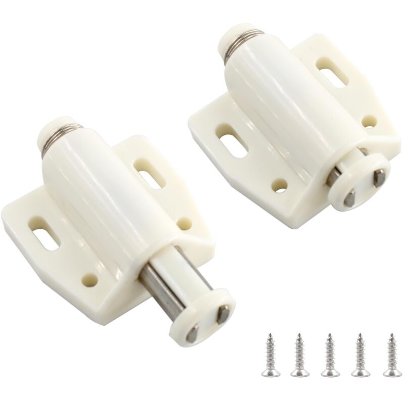 Serrure magnétique tactile blanche, verrou de porte magnétique avec bouton-poussoir pour ouvrir le meuble, verrou magnétique avec bouton-poussoir