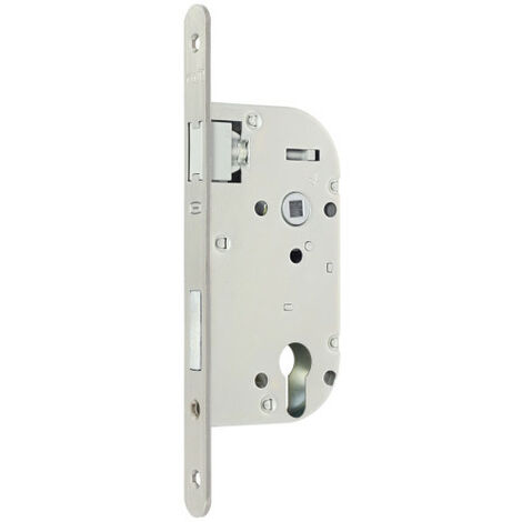 Serrure monopoint à encastrer à pêne 1/2 tour magnétique - DOM              50                                        70                      Avec  145  67              Clé L