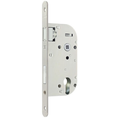 Serrure monopoint à encastrer à pêne 1/2 tour magnétique - DOM              50                                        70                      Avec  145  67              Clé L