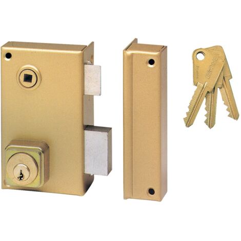 Serrure monopoint en applique ALPHA cylindre rond vertical fouillot droite BRICARD 452110