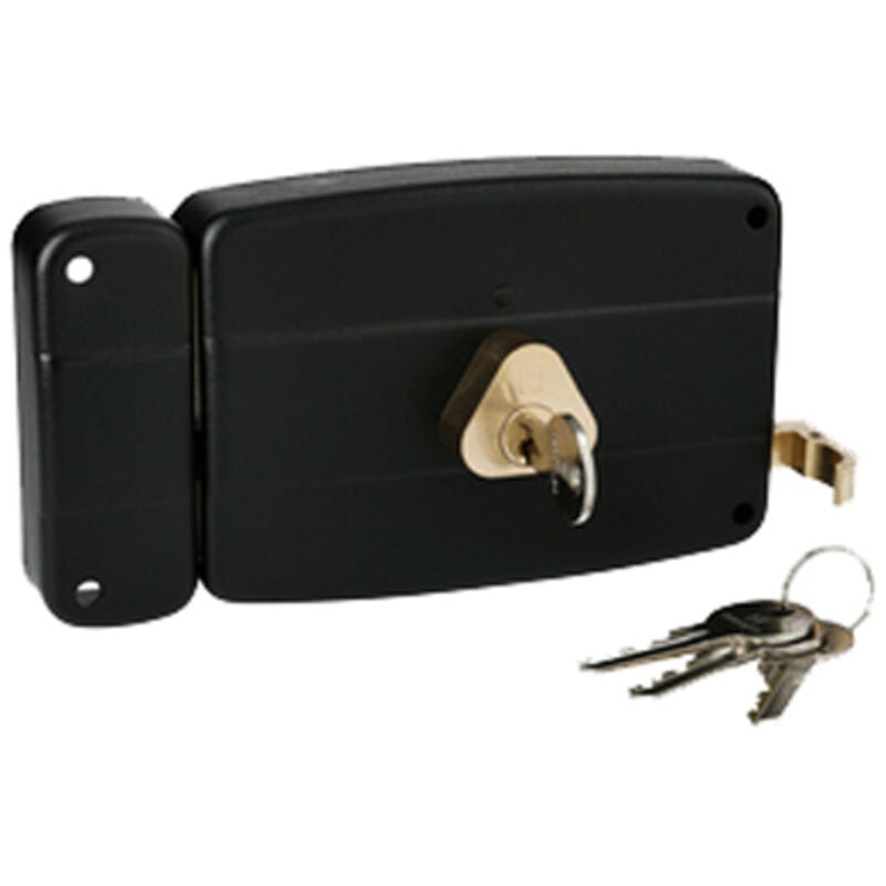 Serrure monopoint en applique ERCY 5 goupilles 5G horizontal tirage gauche cylindre de 50mm - HERACLES - C5-501213-2