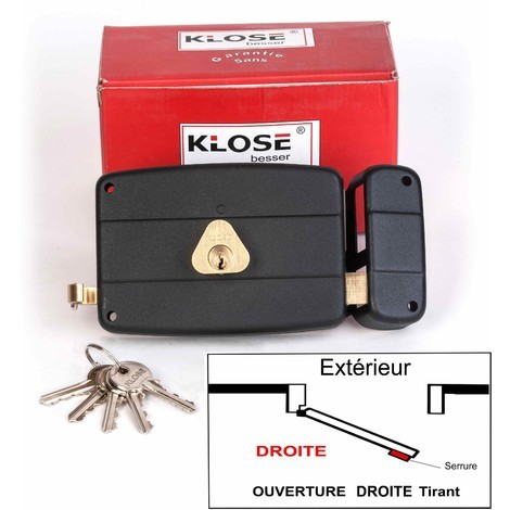 serrure CIB serrure tirante serrure à bouton poussoir porte de garage -  sespdistribution