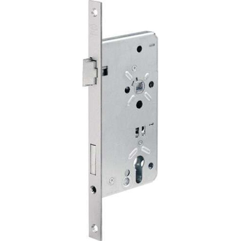 Bks Serrure à encastrer de porte d'entrée 0024 pzw 20/55/92/10mm din r argent ctg - B-00240-00-R-1