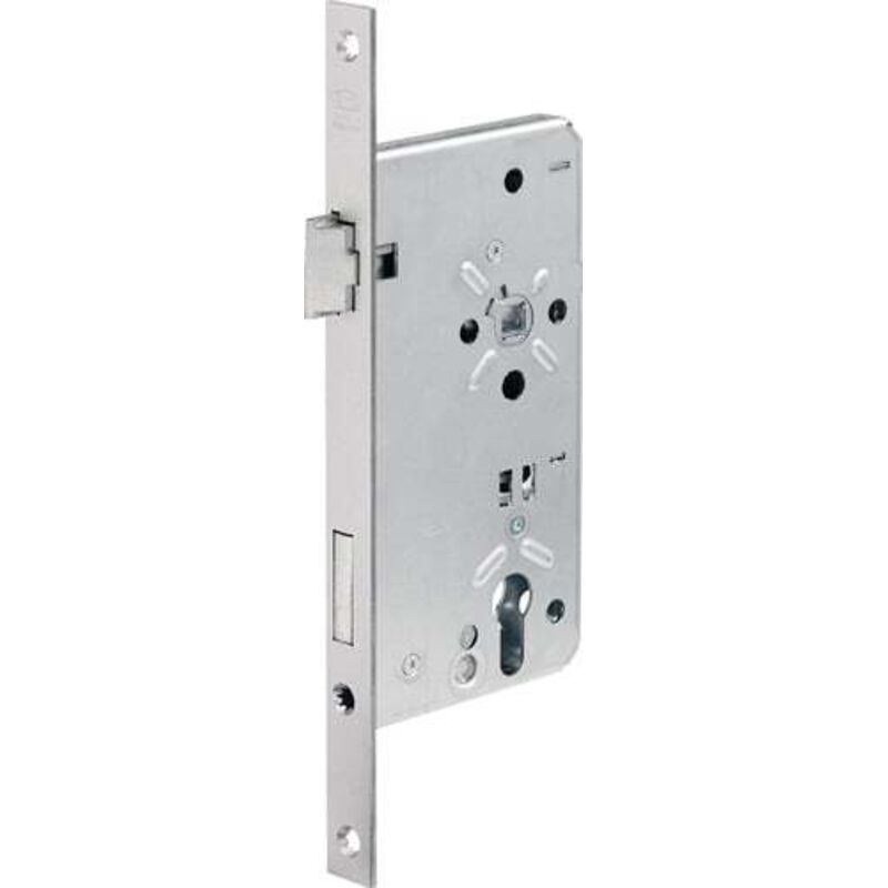 Bks Serrure à encastrer de porte d'entrée 0024 pzw 22/55/92/10mm din r argent ctg - B-00240-10-R-1
