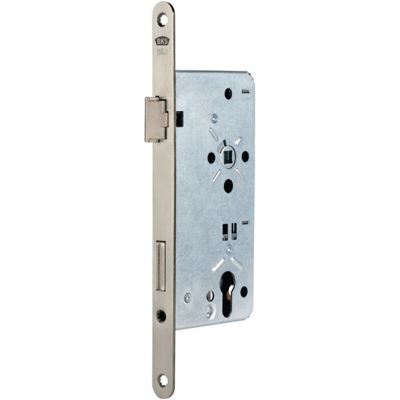 Serrure à mortaise pour porte d'entrée 0024 pzw 22/55/92/10mm din Droite argenté rd BKS