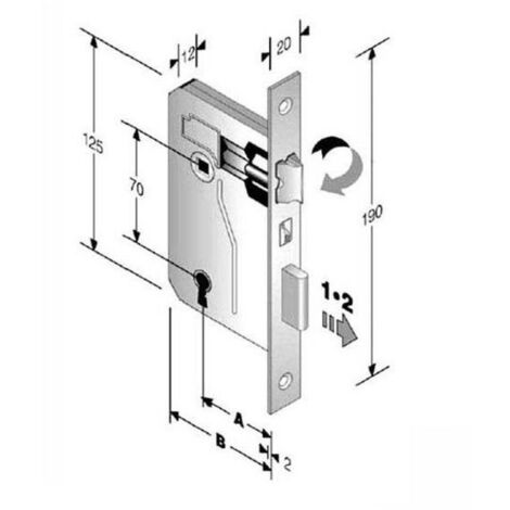 Serrure Patent Mm 8X70 E35 Bq Gb