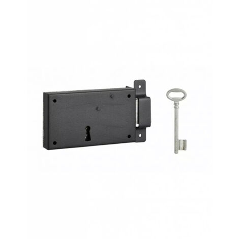 Serrure pêne dormant noir 140mm droite - JPM - 104000-01-1Y