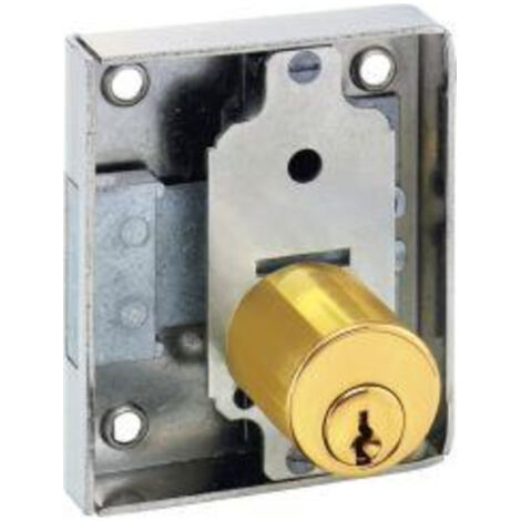 Serrure 'Š¢ pne cylindrique D25 mm rs cyl.mat.nickel
