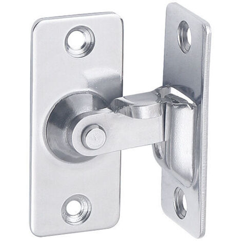 Serrure Porte 90° Pêne dormant Bouton Inox Nickel Satiné