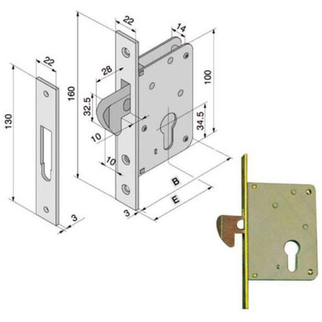 Serrure pour bois intérieur 025.30.00.0 Welka