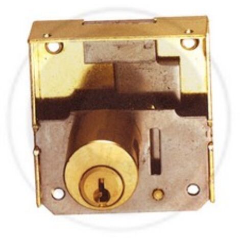 serrure pour meuble A  appliquer entrA e de cylindre laiton 40 mm
