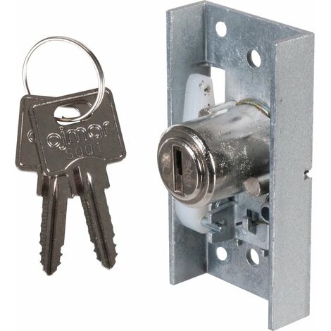 Serrure pour porte coulissante – Cylindre Ø 22 mm – Boîtier en acier 77 x 40 mm – Livrée avec 2 clés – Installation facile – Grappin Annat