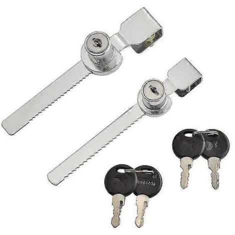 Serrure pour porte coulissante en verre, serrure pour tiroir, serrure pour vitrine, verrou de sécurité, serrure chromée pour armoire vitrée, clés identiques-AquaForge