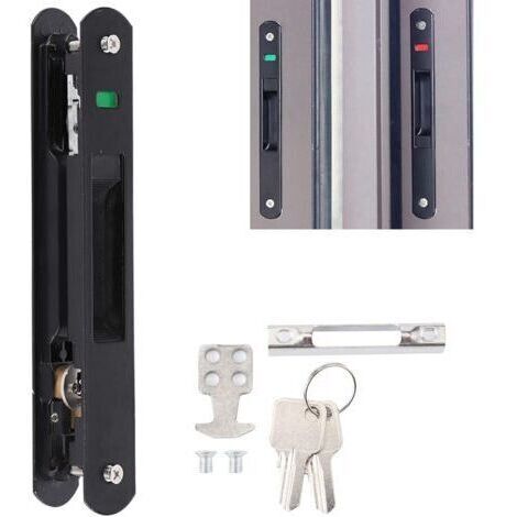 Serrure pour porte coulissante, verrou de porte, verrou pour baie coulissante, crochet de fenêtre, verrou simple et double face pour portes mobiles