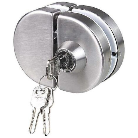 Serrure pour porte double vitrage en acier inoxydable 304, crochets de porte sans cadre à ouverture bilatérale pour verre de 10 à 12 mm d'épaisseur-AquaForge