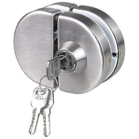 Serrure pour porte double vitrage en acier inoxydable 304, ouverture des deux côtés, crochets de porte sans cadre pour verre de 10 à 12 mm d'épaisseur - PJ BYN-AquaForge