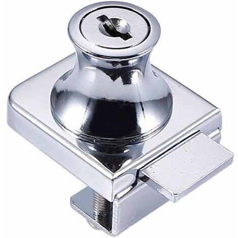 Serrure pour porte vitrée, serrure en acier chromé, verrou pour porte vitrée de 5 à 8 mm-AquaForge