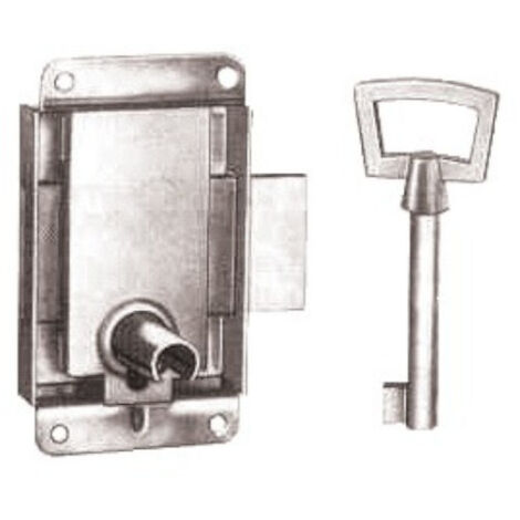 Serrure pour vitrine à pattes VACHETTE 11222000 50 mm Zinguée