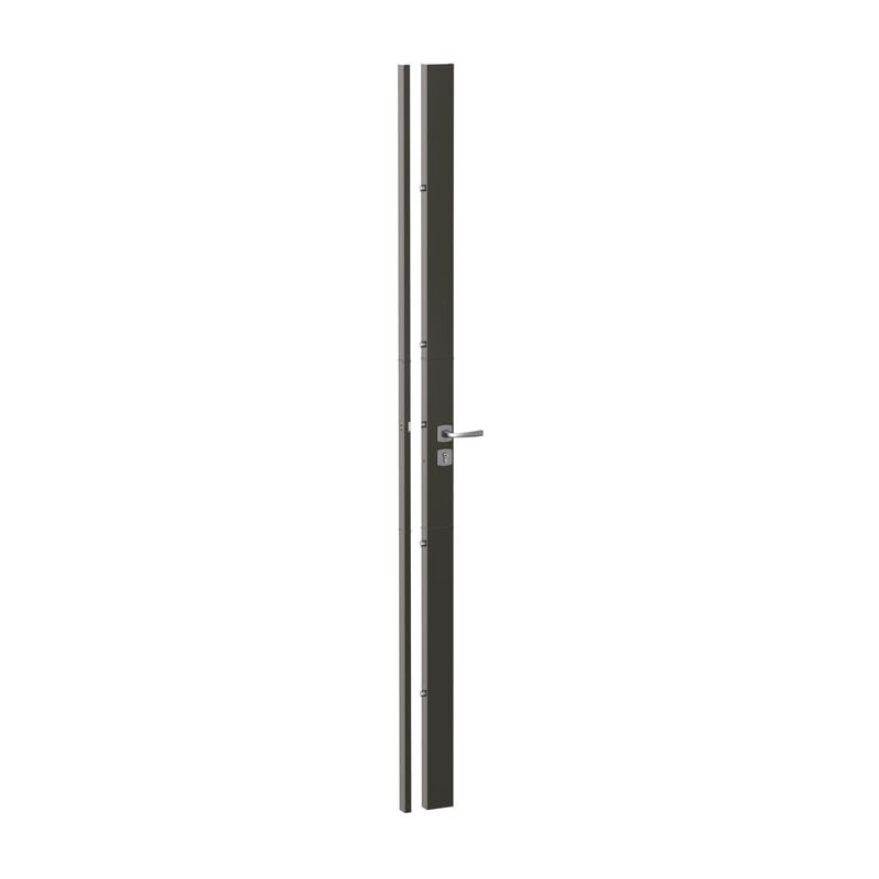 Serrure protective 41 hdi+ 4 points ga 65x35 Vis 70 Assa Abloy 4 Clés - Marron Muze Chromé velours - Gauche - 28516000