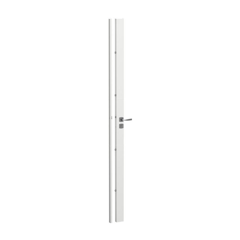 Serrure protective 41 hdi+ 4 points ga 65x35 Vis 70 Assa Abloy 4 Clés - Blanc Muze Chromé velours - Gauche - 28468000