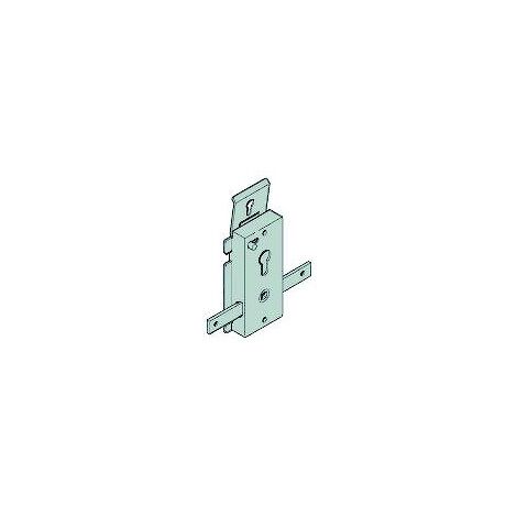 Serrure réversible pour porte de garage basculante – 4 pênes – Cylindre européen – Entraxe 60mm – Boîtier 138x64x23mm