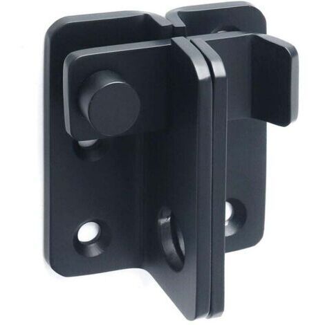 Serrure rotative en acier inoxydable noir mat. Dimensions : 52 mm x 62 mm. Convient aux portes, fenêtres et armoires. Améliore la sécurité.