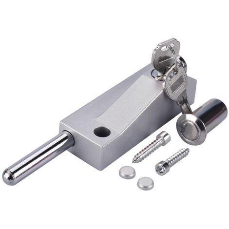 Serrure rotative pour porte vitrée avec cadre, quincaillerie commerciale, résistante à la rouille.-AquaForge