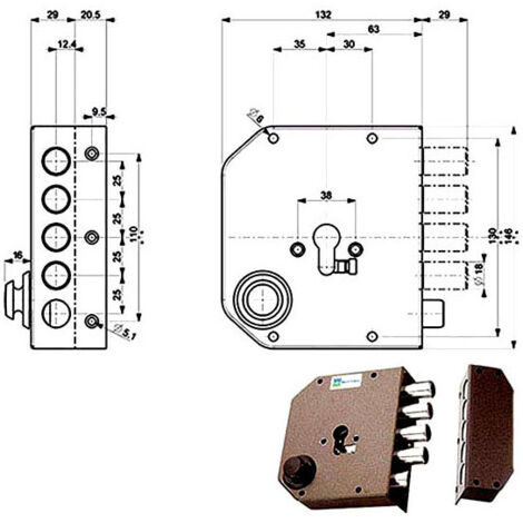 Serrure Sic.Semplice Dx 38610 Mottura