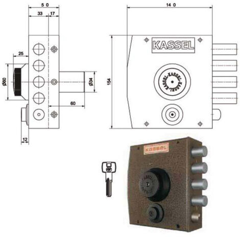 Serrure Sic.Semplice Dx Pompe 2151/Cp Kassel