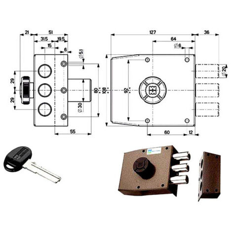 Serrure Sic.Semplice Dx Pompe 30401 Mottura