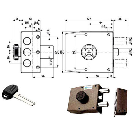 Serrure Sic.Semplice Dx Pompe 30411 Mottura