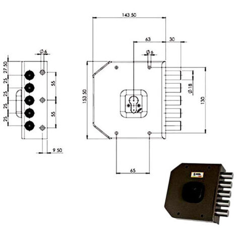 Serrure Sic.Semplice Sx Cil. G451 Moia