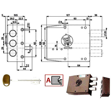 Serrure Sic.Semplice Sx Dm 20501 Mottura
