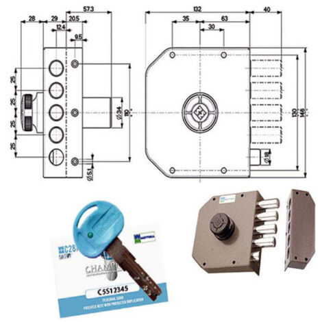 Serrure Sic.Semplice Sx Pompe 30611 Mottura