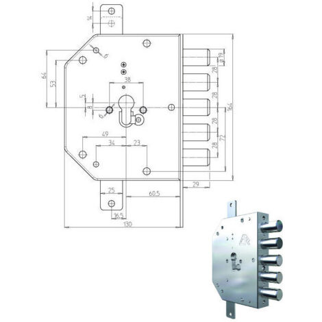 Serrure Sic.Triplex Sx Cil. 2105G-11 Cr