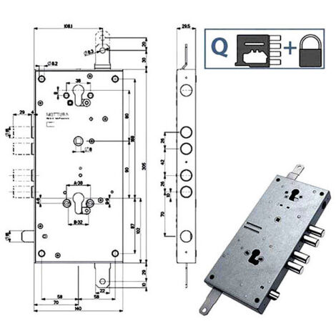 Serrure Sic.Triplice 898T1 Mottura