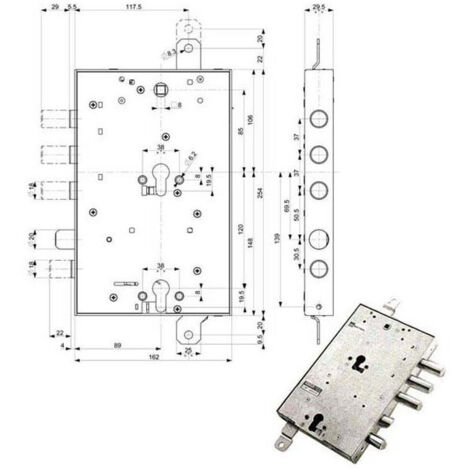 Serrure Sic.Triplice Dx 89859 Mottura