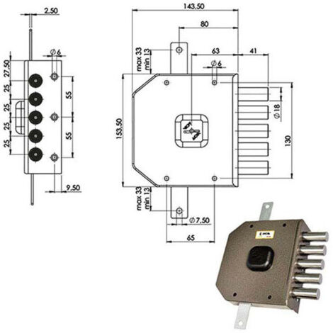 Serrure Sic.Triplice Dx Dm G413 Moia